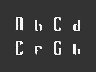 gothic-inspired modular – A to Z – abecedary abecedary alphabet flat font freebie gothic letter letters modular trending type type design typeface typography