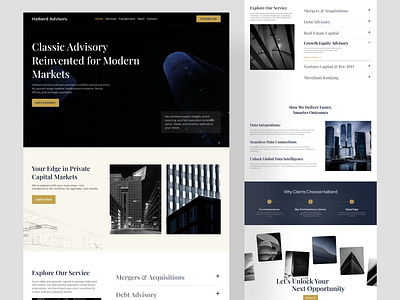 🔶 Halberd Advisors – Capital Advisory Landing Page branding bussnies clen landing page logo luxery brand luxery landing page minimalist modern orbix studio property real estate real ested ui ux web design website