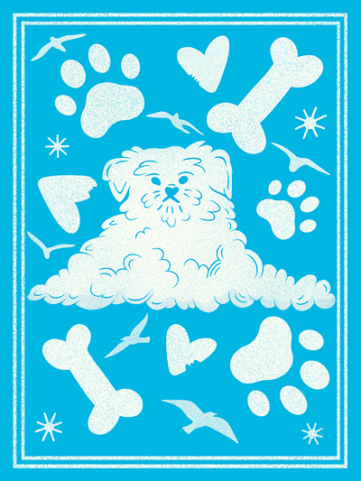 Nubecita abstract animal artwork cartel clouds design digitalart dog editorial happy illustration musicart musicartork pet poster singlecover spotify