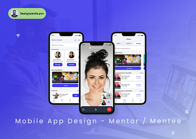Leaning - Mentors and mentee - Mobile app design android app best bradning creative design figma graphic design learning mentee mentor mobile app prototype students ui ux wireframes