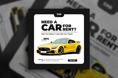Rent a car post banner banner banner car car flyer car post car rent graphic design instagram post instagram template post rent a car rental sale social template template vehicle