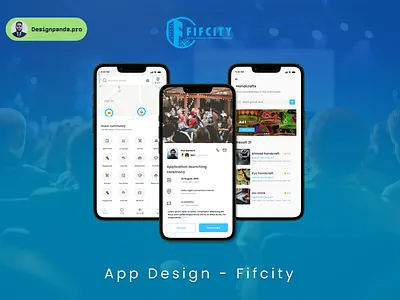 FIF CITY MOBILE APP - COMMUNITY APP- Complete Product android app best branding community app creative design events fifcity graphic design illustration ios product services ui ux wireframes