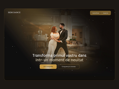 Learn to dance - Landing Page course custom page dark and gold dark theme ecourse gold landingpage salespage teachable ui web development webdesign