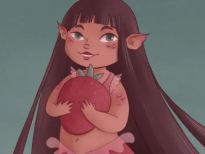 Strawberry Little Mermaid. Character for Kids Shampoo Packaging 2d branding cartoon character design children illustration fairytale for kids illustration mermaid package design