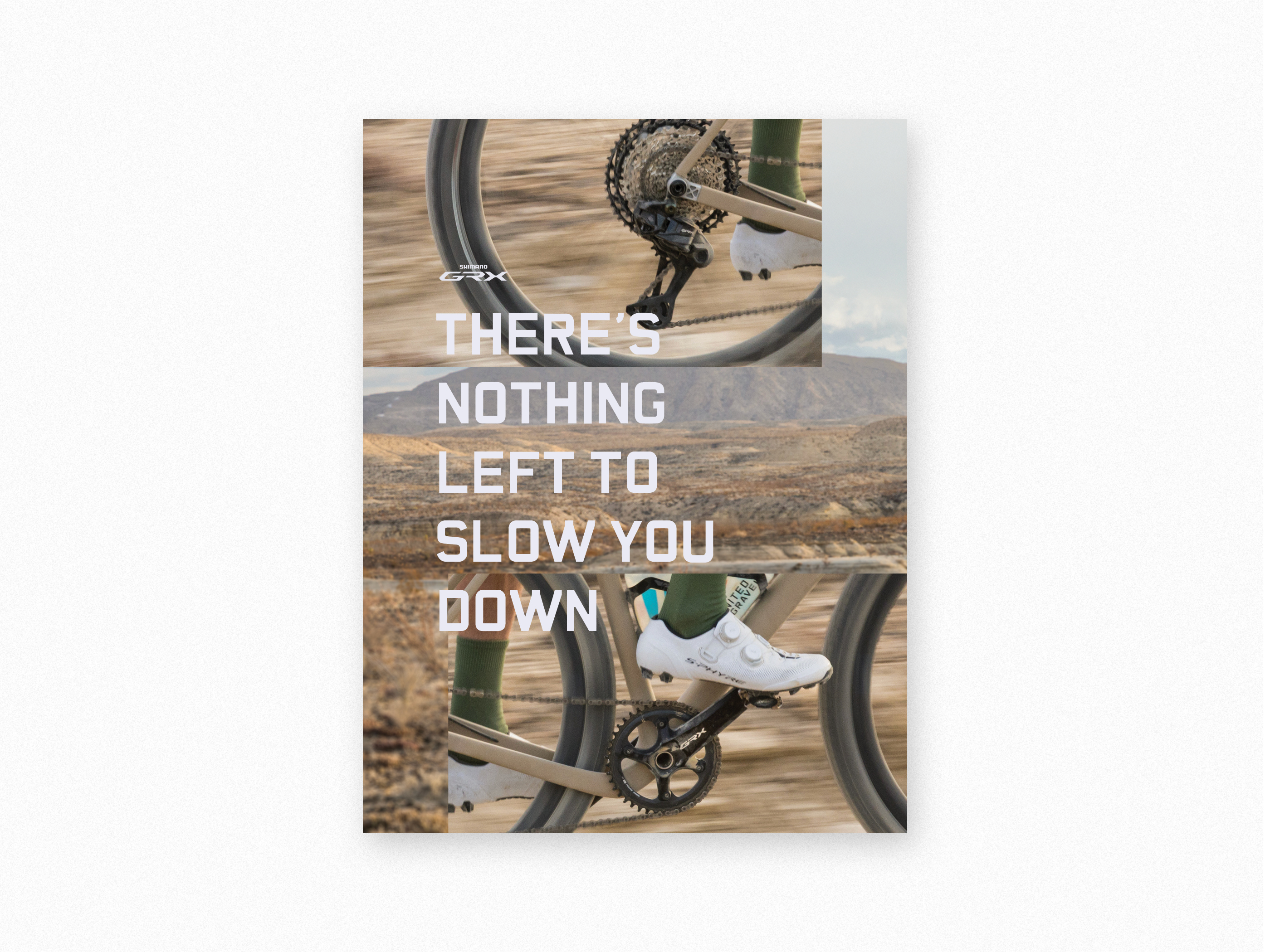2025 Shimano GRX Shoot and Print Ads biking brand branding cycling gravel print texas typography