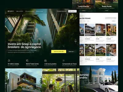 North Real Estate - Website and Portal 3d branding graphic design green landingpage logo minimalism money portal product design properties real estate site ui uxui website