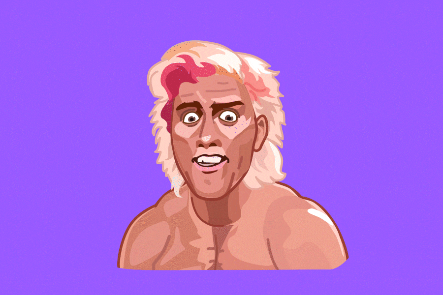 Ric Flair animated animated sticker animation crypto emoji emotion illustration nft reaction sticker telegram