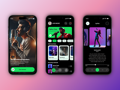 Music Player App aplication ui apps design apps interface best ui clean design mobile apps mobile apps ui mordern music apps profile ui ux