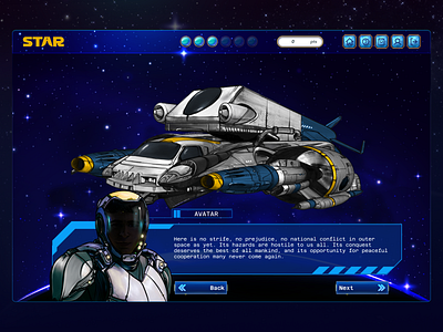 Space game idea design figma game illustration space ui