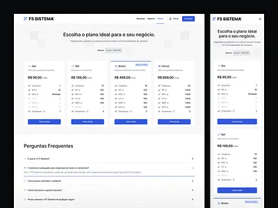 ERP SaaS Pricing Page crm erp landing minimal minimalist plans pricing pricing cards pricing page pricing table saas web pricing