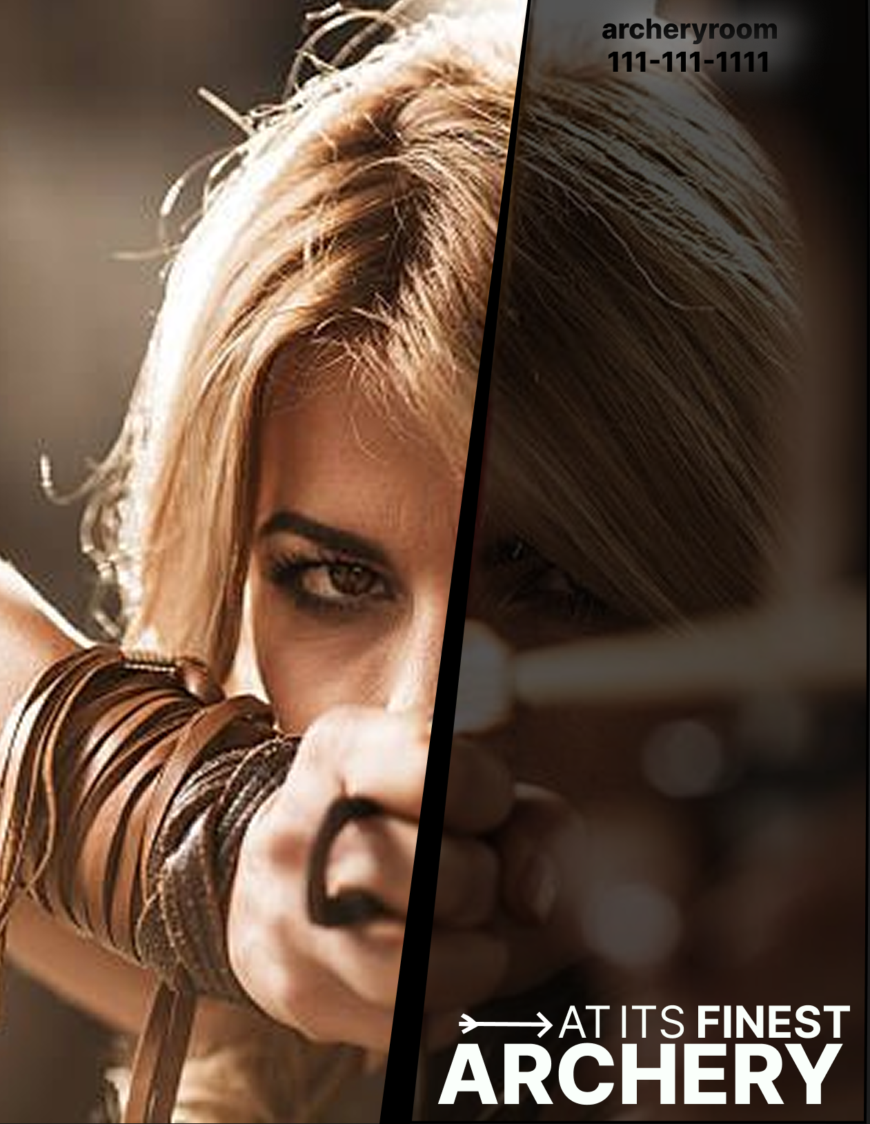 Archery Poster - Design Practice depth design dimension graphic design minimalist poster practice structure transparent ui