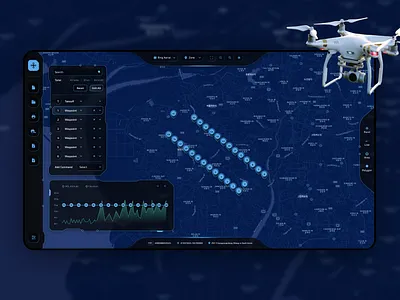 Drone Delivery area control application drone figma graphic design ui web app