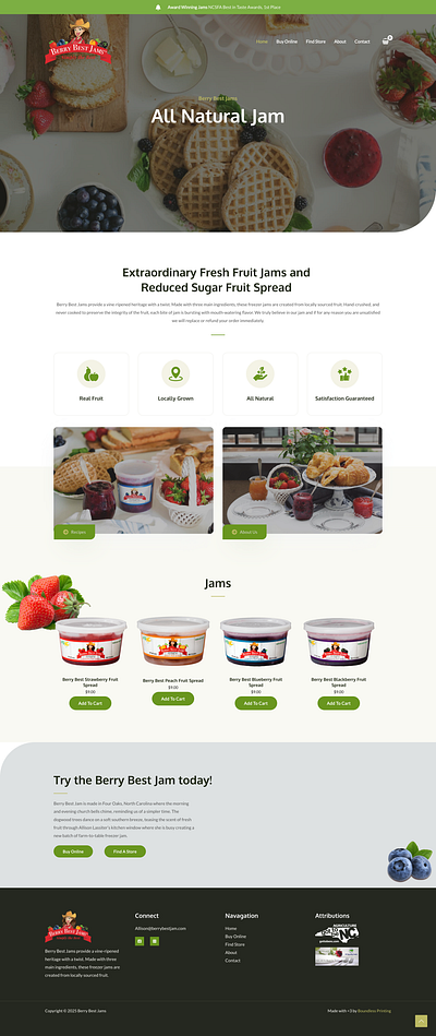 Berry Best Jams - WooCommerce Webstie elementor woocommerce wordpress