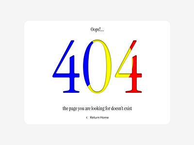 Color Splash 404 #DailyUI 008 app branding design graphic design illustration typography ui ux