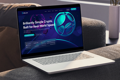 Web Design - Brillex Hero section blockchain crypto crytocurrency design fintech hero section interface landing page product design ui uiux ux web web3 website