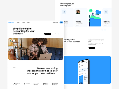 Countly Landing Page design illustration interface landing landing page layout page ui ux web web design