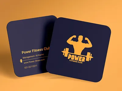 Business Card for Gym – Bold Contrast, Lasting Impact branding businesscarddesign designforfitness eyecatchingdesign fitnessdesign goldonnavy graphic design gymbranding minimalistbranding moderntypography premiumdesign squarecard ui visualbranding