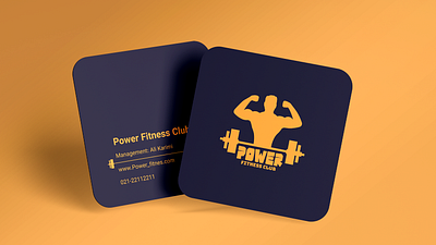 Business Card for Gym – Bold Contrast, Lasting Impact branding businesscarddesign designforfitness eyecatchingdesign fitnessdesign goldonnavy graphic design gymbranding minimalistbranding moderntypography premiumdesign squarecard ui visualbranding