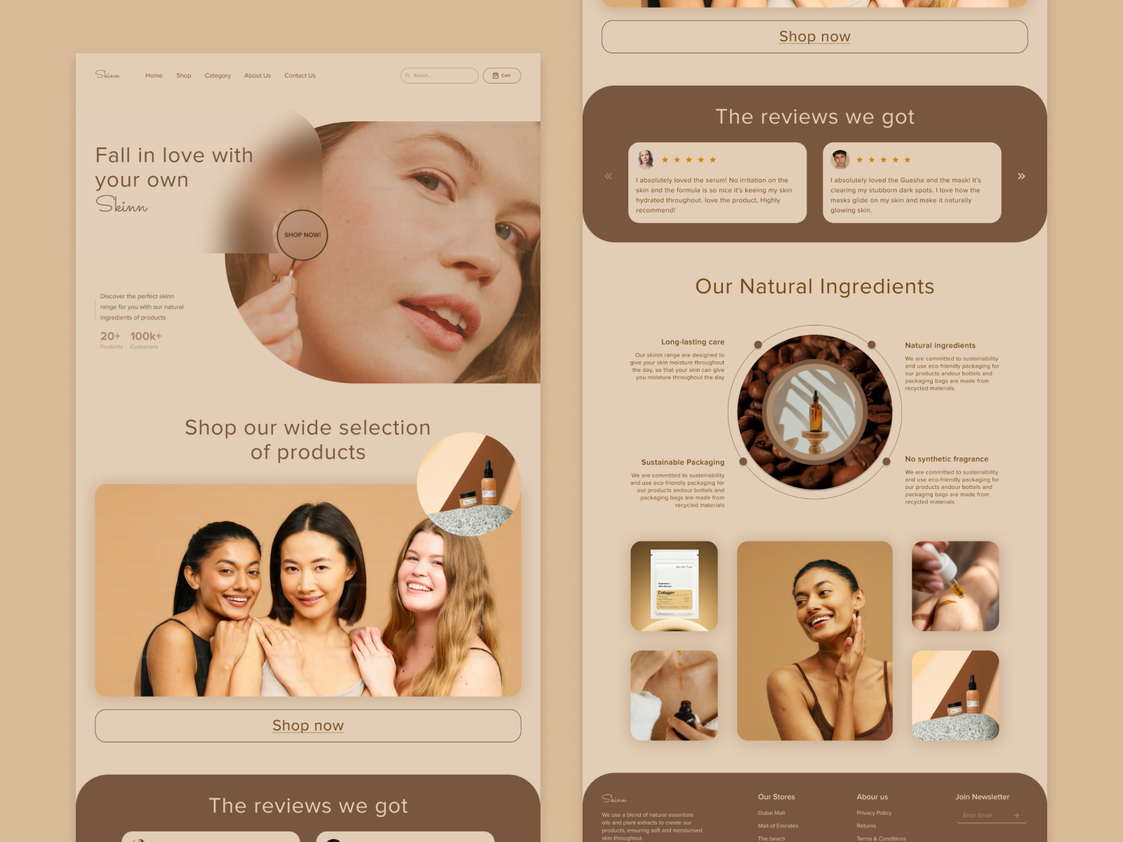 Luxury Skincare Website Design animation app branding concept design design ecommerse illustration logo luxury luxury website product design skincare ui ux web website
