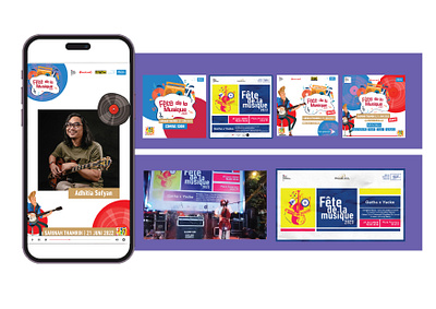 Design event "Fête de la musique Indonesia" branding design event fete de musique french graphic design illustration music