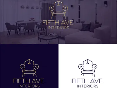 Minimal Luxury Interior Design Logo Fifth Ave Interiors branding design graphic design illustration interiordesign interiors logo logomaker luxury minimal motion graphics typography vector