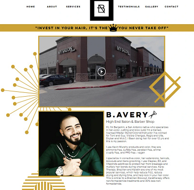 B. Avery Salon graphic design ui