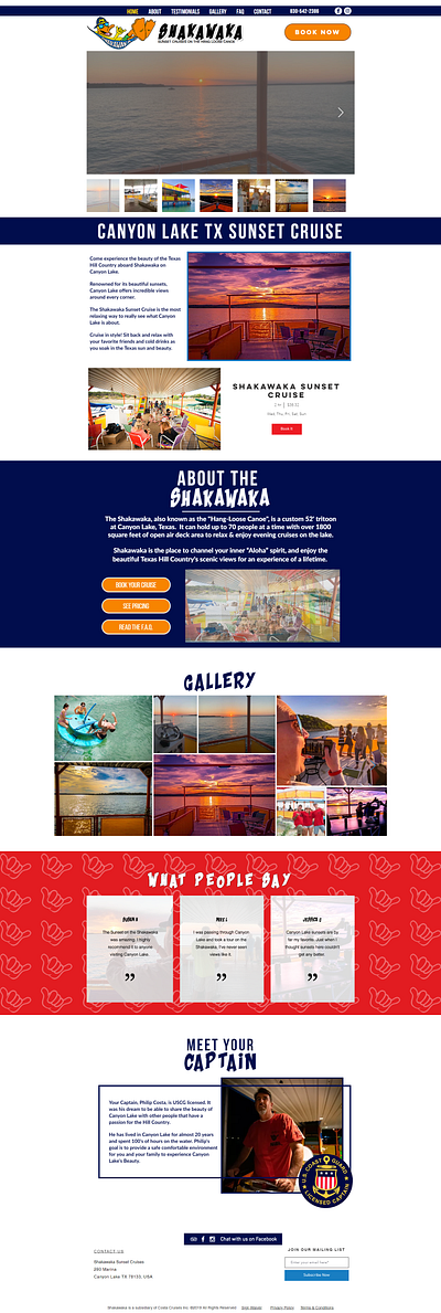 Shakawaka Sunset Cruises branding logo ui