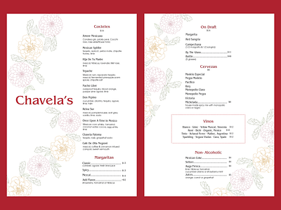 Chavela's Menu Redesign branding copy design graphic design illustration logo menu menus mexican modern new rebranding redesign restaurant typography ui