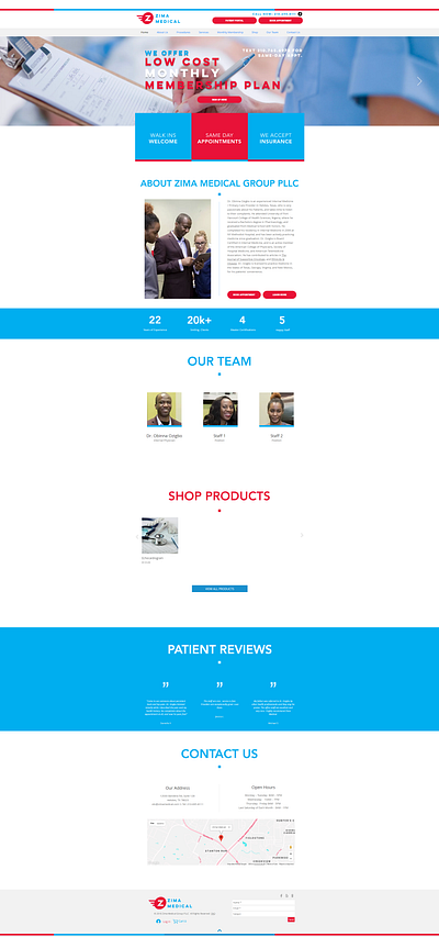 Zima Medical Clinic branding business consulting graphic design logo web design website design