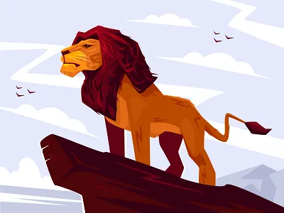Lion King vector animals illustration lion lion king predator simba vector