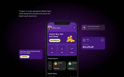 Crypto Mobile Application app design figma ui