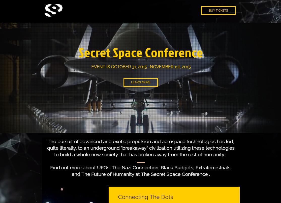 Secret Space Conference branding graphic design logo