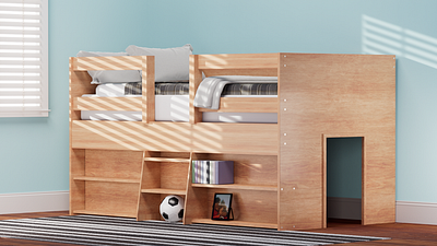Bunk Bed 3d 4d arnold render art behance branding c4d cinema cinema 4d design digital art dribbble best shot illustration motion graphics photoshop product product design ui