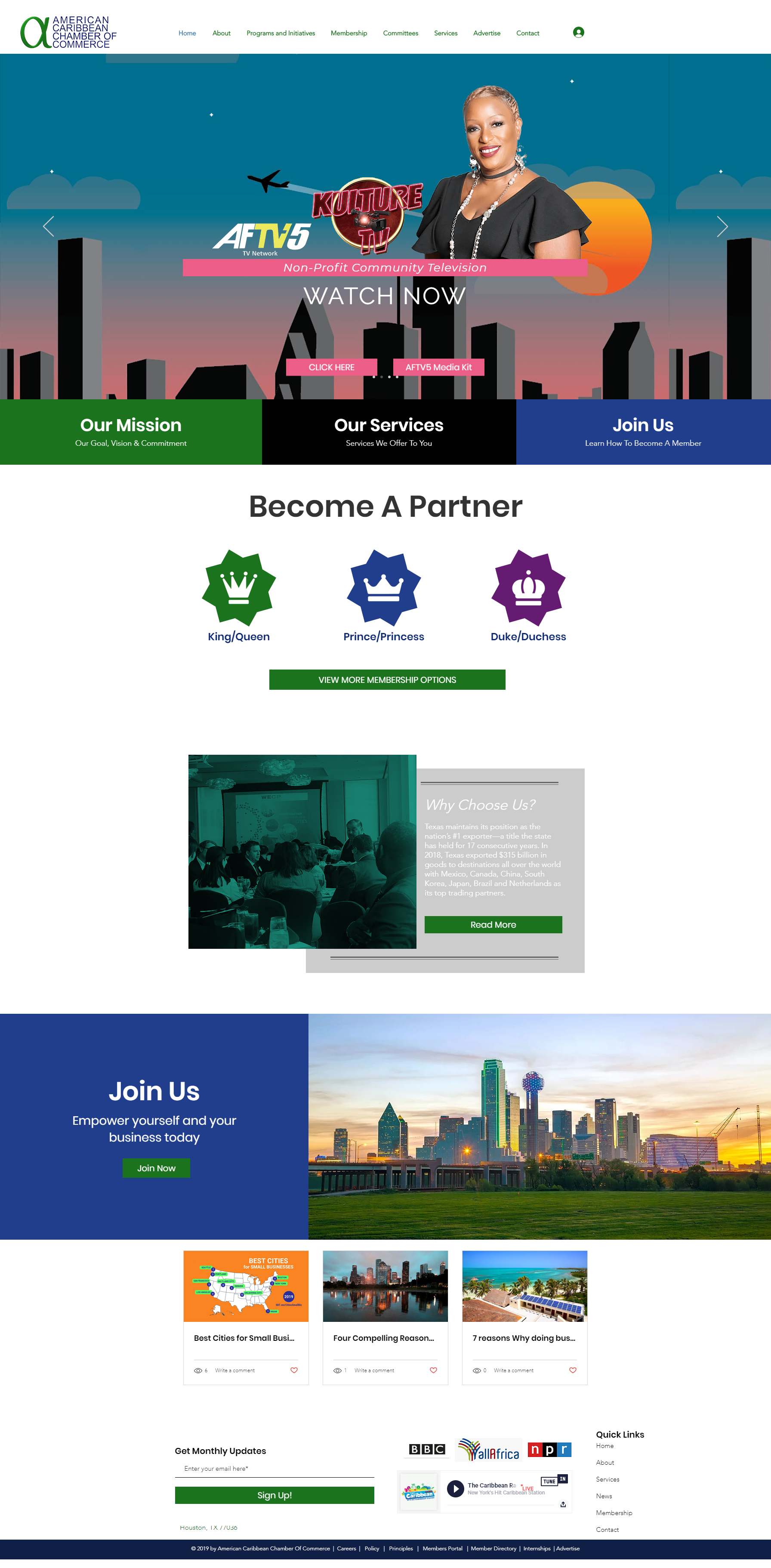 American Caribbean Chamber of Commerce branding logo web design