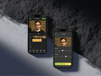 Video Editing Mobile App export video mobile app ui design ux design video editing video editing app