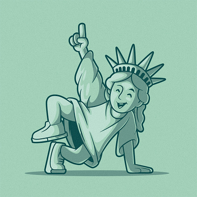 Break Liberty! branding character colors cute dance design funny graphic illustration logo mascot shirt vector