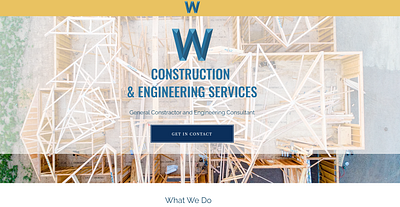 W Construction & Engineering logo web design
