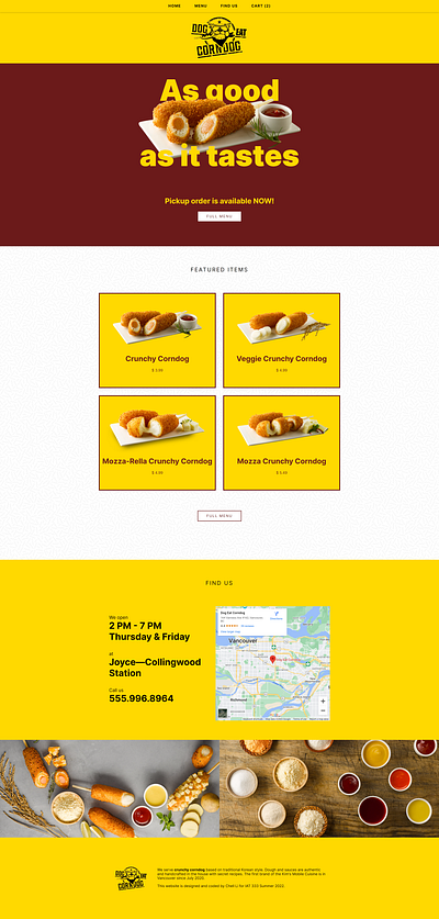 restaurant website design ui website