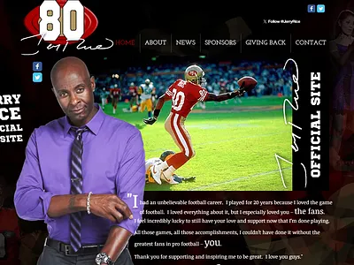 Jerry Rice Official Website branding graphic design logo