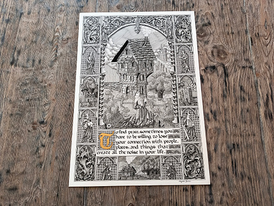 30.06.2025 calligraphy fairy tale handmade illumination manuscript medieval pen and ink