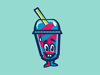 Slushy 7 eleven branding cold treat graphic design ice icee illustration logo mascot slushee slushy