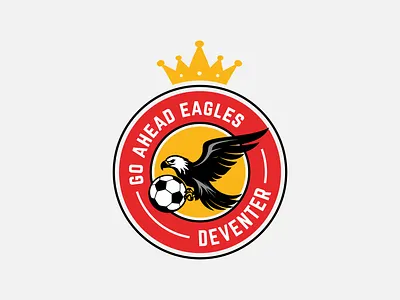 Go Ahead Eagles Fantasy Logo 3d animation badge logo branding design deventer e sports log eagles flat design football football logo go ahead eagles graphic design logo logo design motion graphics sports logo ui vector