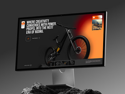 Bike Home Page Design 3d bike brading clean dark design e bikes graphic design home page images landingpage layout product page shop spline store ui ux website designer wireframe