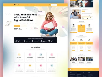 Digital Marketing Agency Website UIUX Design Figma agency apps branding clean design digital marketing figma landing page landing paze marketing mobile app re design shop social media post ui uiux user interface ux web design website