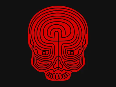 The Night House dark fantasy art emoji design entertainment advertising graphic design horror icon design logo design maze skull thriller twitter emoji ui design vector illustration