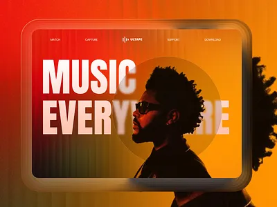 Music Streaming UI landing page music music app ui ui design uiux user experience user interface ux design web design website