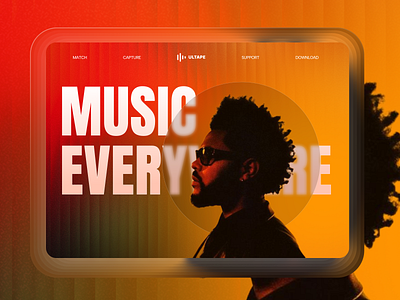 Music Streaming UI landing page music music app ui ui design uiux user experience user interface ux design web design website