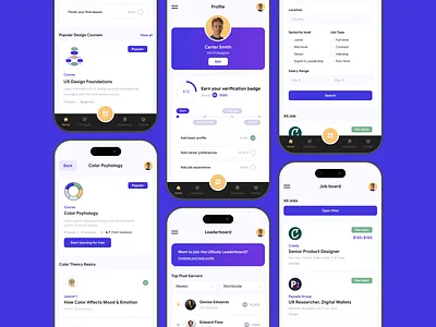 Study App I Mobile App Design android app app app design business clean color courses design education figma home interface ios mobile mobile app online course study ui uiux ux