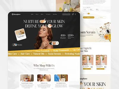 Beausphere - Beauty Product Website beautytech beautywebsite cleandesign cleanui design designinspiration ecommercedesign figmadesign illustration minimaldesign modernui productshowcase skincaredesign ui uiuxdesign userexperience webdesignexploration
