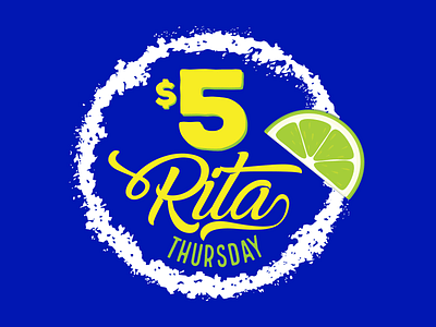 Chili’s $5 Rita Thursday Point-of-Purchase brand identity brand marketing branding design drink promotions food graphic design logo logo design merchandising promotions restaurant merchandising restaurant pop